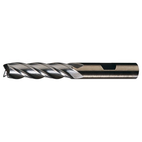 ‎1″ × 1″ × 6″ × 8-1/2″ RHS / RHC HSS-CO 8% (M42) Cobalt, Single End, 4-Flute, Center Cutting End Mill - Bright - Exact Industrial Supply