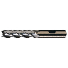 ‎1″ × 1″ × 4″ × 6-1/2″ RHS / RHC HSS-CO 8% (M42) Cobalt, Single End, 6-Flute, Center Cutting End Mill - Bright - Exact Industrial Supply