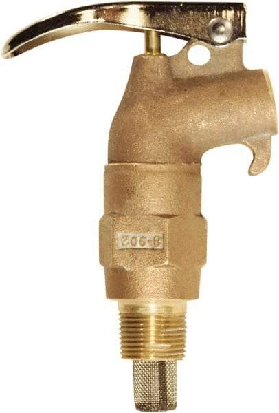 Justrite - 3/4" NPT Brass Rigid Drum Faucet - FM Approved, Internal Arrester, Self Closing - Caliber Tooling