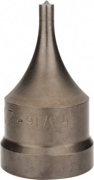 Cleveland Steel Tool - 11/16 Inch Wide Oblong Ironworker Punch - 1-1/4 Inch Body Diameter, 1-1/2 Inch Head Diameter, 3-1/8 Inch Overall Length - Caliber Tooling