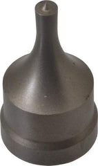 Cleveland Steel Tool - 1/4 Inch Diameter Round Ironworker Punch - 1-1/32 Inch Body Diameter, 1-5/32 Inch Head Diameter, 1-15/16 Inch Overall Length - Caliber Tooling