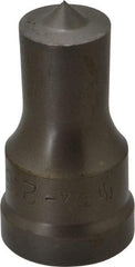 Cleveland Steel Tool - 3/4 Inch Diameter Round Ironworker Punch - 1-1/32 Inch Body Diameter, 1-5/32 Inch Head Diameter, 1-15/16 Inch Overall Length - Caliber Tooling