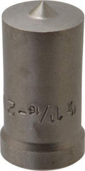 Cleveland Steel Tool - 1-1/16 Inch Diameter Round Ironworker Punch - 1-1/32 Inch Body Diameter, 1-5/32 Inch Head Diameter, 1-15/16 Inch Overall Length - Caliber Tooling