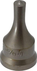 Cleveland Steel Tool - 13/32 Inch Diameter Round Ironworker Punch - 1-1/16 Inch Body Diameter, 1.24 Inch Head Diameter, 2-3/16 Inch Overall Length - Caliber Tooling