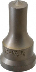 Cleveland Steel Tool - 5/8 Inch Diameter Round Ironworker Punch - 1-1/16 Inch Body Diameter, 1.24 Inch Head Diameter, 2-3/16 Inch Overall Length - Caliber Tooling