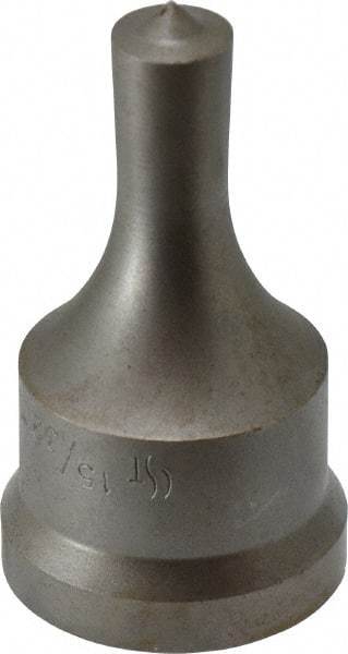 Cleveland Steel Tool - 15/32 Inch Diameter Round Ironworker Punch - 1-7/32 Inch Body Diameter, 1-3/8 Inch Head Diameter, 2-3/8 Inch Overall Length - Caliber Tooling