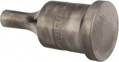 Cleveland Steel Tool - 1/2 Inch Diameter Round Ironworker Punch - 1-1/4 Inch Body Diameter, 1-1/2 Inch Head Diameter, 3-1/8 Inch Overall Length - Caliber Tooling