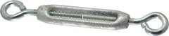 Made in USA - 74 Lb Load Limit, 1/4" Thread Diam, 2-1/4" Take Up, Malleable Iron Eye & Eye Turnbuckle - 2-5/16" Body Length, 11/64" Neck Length, 5-1/2" Closed Length - Caliber Tooling