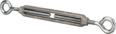 Made in USA - 144 Lb Load Limit, 3/8" Thread Diam, 2-7/8" Take Up, Aluminum Eye & Eye Turnbuckle - 6-7/8" Body Length, 1/4" Neck Length, 11-3/8" Closed Length - Caliber Tooling