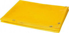 Steiner - 6' High x 6' Wide x 14mm Thick Vinyl Welding Curtain - Yellow, Grommet - Caliber Tooling