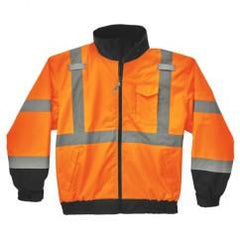 8379 L ORANGE LINED BOMBER JACKET - Caliber Tooling