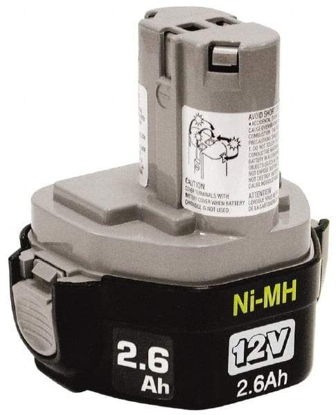 Makita - 12 Volt NiMH Power Tool Battery - 2.6 Ahr Capacity, 1 hr Charge Time, Series Mforce - Caliber Tooling