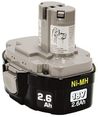 Makita - 18 Volt NiMH Power Tool Battery - 2.6 Ahr Capacity, 1 hr Charge Time, Series Mforce - Caliber Tooling