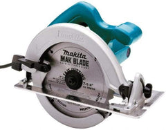 Makita - 10.5 Amps, 7-1/4" Blade Diam, 4,700 RPM, Electric Circular Saw - 120 Volts, 5/8" Arbor Hole, Right Blade - Caliber Tooling