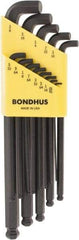 Bondhus - 13 Piece L-Key Short Arm Ball End Hex Key Set - Hex Range 0.05 to 3/8" - Caliber Tooling