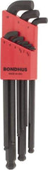 Bondhus - 9 Piece L-Key Ball End Hex Key Set - Hex Range 1.5 to 10mm - Caliber Tooling