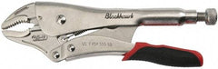 Blackhawk by Proto - 8-7/8" OAL Curved Jaw Locking Pliers - 1-57/64" Jaw Width, 9/16" Jaw Depth, Quick Release Handle - Caliber Tooling