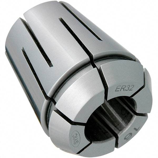 Techniks - 35/64" ER32 Coolant Collet - 1.575" OAL, 1.3" Overall Diam - Exact Industrial Supply