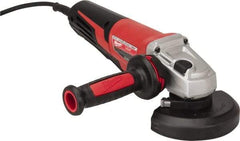 Milwaukee Tool - 5" Wheel Diam, 11,000 RPM, Corded Angle & Disc Grinder - 5/8-11 Spindle, 120 Volts, 13 Amps - Caliber Tooling