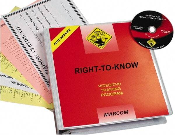 Marcom - Right to Know for Auto Service Facilities, Multimedia Training Kit - 21 Minute Run Time DVD, English and Spanish - Caliber Tooling