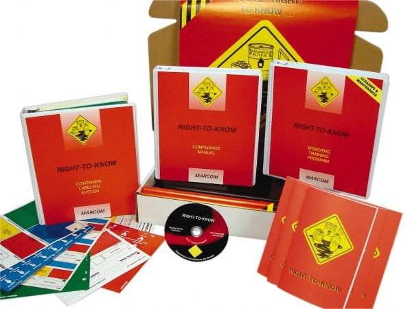 Marcom - Right to Know for Cleaning and Maintenance, Multimedia Training Kit - 21 Minute Run Time DVD, English and Spanish - Caliber Tooling