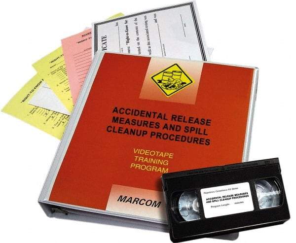 Marcom - Accidental Release Measures and Spill Cleanup Procedures, Multimedia Training Kit - 19 min Run Time DVD, 1 Course, English & Spanish - Caliber Tooling