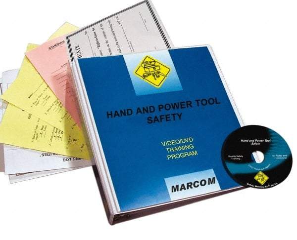 Marcom - Hand and Power Tool Safety, Multimedia Training Kit - 18 Minute Run Time DVD, English and Spanish - Caliber Tooling