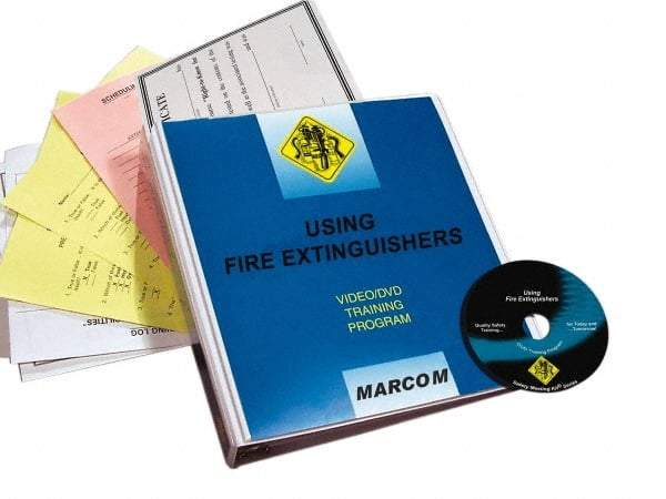 Marcom - Using Fire Extinguishers, Multimedia Training Kit - 18 Minute Run Time DVD, English and Spanish - Caliber Tooling