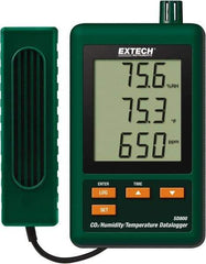 Extech - 32 to 122°F, 10 to 90% Humidity Range, Temp, CO2 Recorder - Caliber Tooling