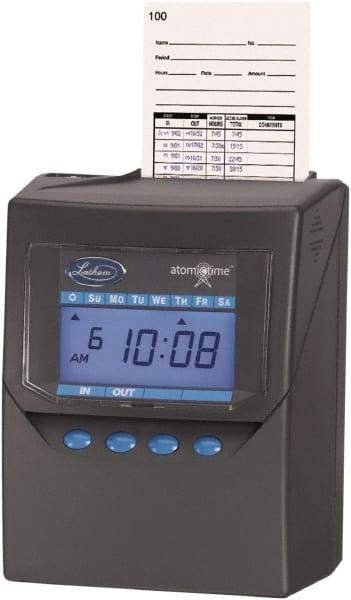 Lathem Time - Time Clocks & Time Recorders Punch Style: Electronic Power Source: Rechargeable Battery Pack - Caliber Tooling