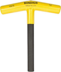 Bondhus - 1/2" Hex, T-Handle, Hex Key - 6" OAL, Protanium High Torque Steel, Inch System of Measurement - Caliber Tooling