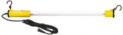 Value Collection - 125 Volt, 14 Watt, Electric, Fluorescent Portable Hook Work Light - 15' Cord, 1 Head, 1,350 Lumens, 31-1/2" Long - Caliber Tooling