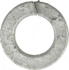 Value Collection - 7/16", 0.46" ID, 0.109" Thick Split Lock Washer - Grade 2 Spring Steel, Hot Dipped Galvanized Finish, 0.46" Min ID, 0.47" Max ID, 0.796" Max OD - Caliber Tooling