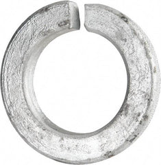 Value Collection - 1-1/4", 1.274" ID, 0.312" Thick Split Lock Washer - Grade 8 Spring Steel, Hot Dipped Galvanized Finish, 1.274" Min ID, 1.3" Max ID, 2.056" Max OD - Caliber Tooling