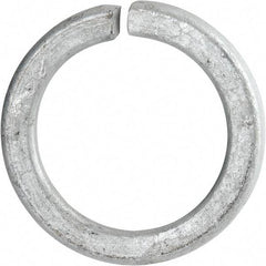 Value Collection - 2-1/2", 2.532" ID, 0.44" Thick Split Lock Washer - Grade 8 Spring Steel, Hot Dipped Galvanized Finish, 2.532" Min ID, 2.557" Max ID, 3.485" Max OD - Caliber Tooling