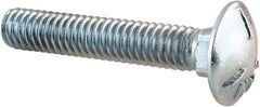 Value Collection - 5/16-18 UNC 1-3/4" Length Under Head, Standard Square Neck, Carriage Bolt - Grade 5 Steel, Zinc-Plated Finish - Caliber Tooling