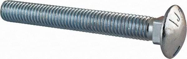 Value Collection - 1/2-13 UNC 4" Length Under Head, Standard Square Neck, Carriage Bolt - Grade 5 Steel, Zinc-Plated Finish - Caliber Tooling