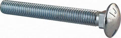 Value Collection - 1/2-13 UNC 4" Length Under Head, Standard Square Neck, Carriage Bolt - Grade 5 Steel, Zinc-Plated Finish - Caliber Tooling