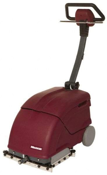 Minuteman - 14" Cleaning Width, Electric Floor Scrubber - 0.75 hp, 780 RPM, 45" Water Lift, 2.5 Gal Tank Capacity, Series P14 - Caliber Tooling