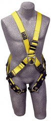 DBI/SALA - 420 Lb Capacity, Size Universal, Full Body Cross-Over Safety Harness - Polyester Webbing, Front D-Ring, Tongue Leg Strap, Pass-Thru Chest Strap - Caliber Tooling