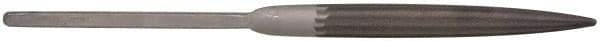 Grobet - 8-1/2" Needle Precision Swiss Pattern Half Round File - 15/32" Width Diam x 9/64" Thick, Handle - Caliber Tooling