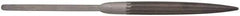 Grobet - 8-1/2" Needle Precision Swiss Pattern Half Round File - 15/32" Width Diam x 9/64" Thick, Handle - Caliber Tooling