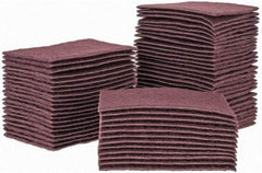 Brite Star - Very Fine Grade, Aluminum Oxide Hand Pad - Maroon, 6" Wide x 9" Long, Nonwoven - Caliber Tooling