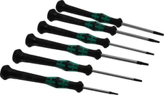 Wera - 6 Piece T6 to T15 Micro Handle Torx Driver Set - T6, T7, T8, T9, T10, T15 - Caliber Tooling