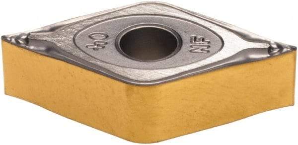 Iscar - DNMG441 NF Grade IC807 Carbide Turning Insert - TiN/TiAlN Finish, 55° Diamond, 1/2" Inscr Circle, 1/4" Thick, 1/64" Corner Radius - Caliber Tooling