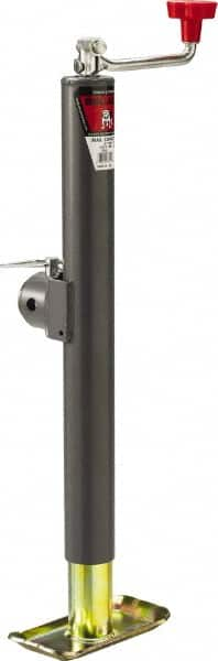 Bulldog - Round Swivel Topwind Jack - 5,000 Lb Load Capacity, 14.7 to 29.7" Service Height - Caliber Tooling