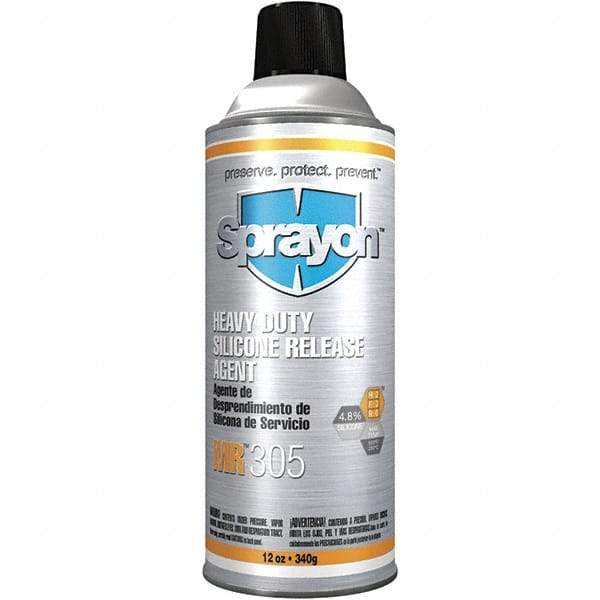 Sprayon - 16 Ounce Aerosol Can, Clear, Heavy-Duty Mold Release - Silicone Composition - Caliber Tooling