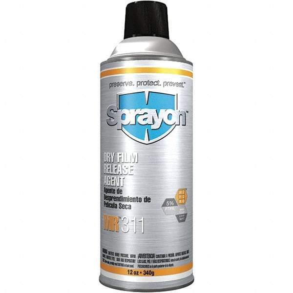 Sprayon - 16 Ounce Aerosol Can, White, General Purpose Mold Release - Dry Film Composition - Caliber Tooling