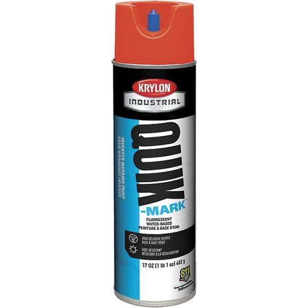 Krylon - 20 fl oz Red Marking Paint - 50 to 60 Sq Ft Coverage, Water-Based Formula - Caliber Tooling