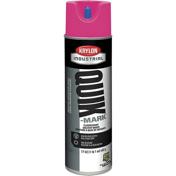 Krylon - 20 fl oz Pink Marking Paint - 50 to 60 Sq Ft Coverage, Solvent-Based Formula - Caliber Tooling